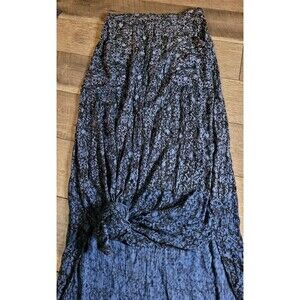 Gimmicks BKE Blue Ombre Button Tie Skirt Size S